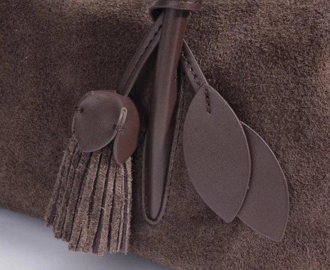 Luxury Suede Leather Crossbody Shoulder Bag