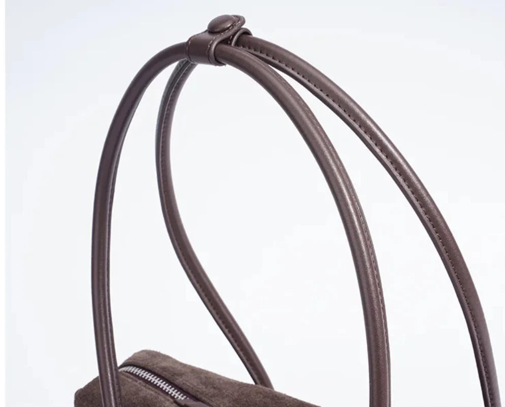 Luxury Suede Leather Crossbody Shoulder Bag