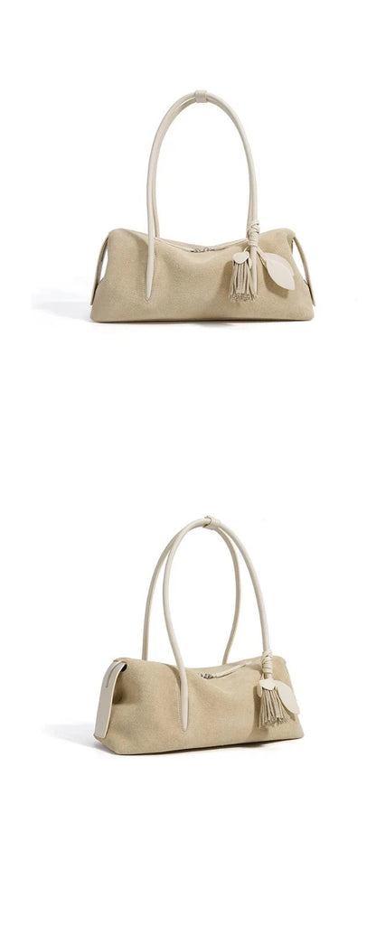 Luxury Suede Leather Crossbody Shoulder Bag