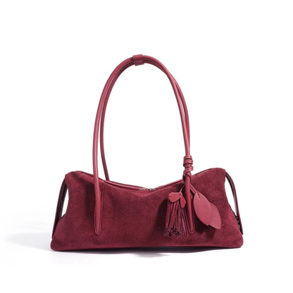 Luxury Suede Leather Crossbody Shoulder Bag