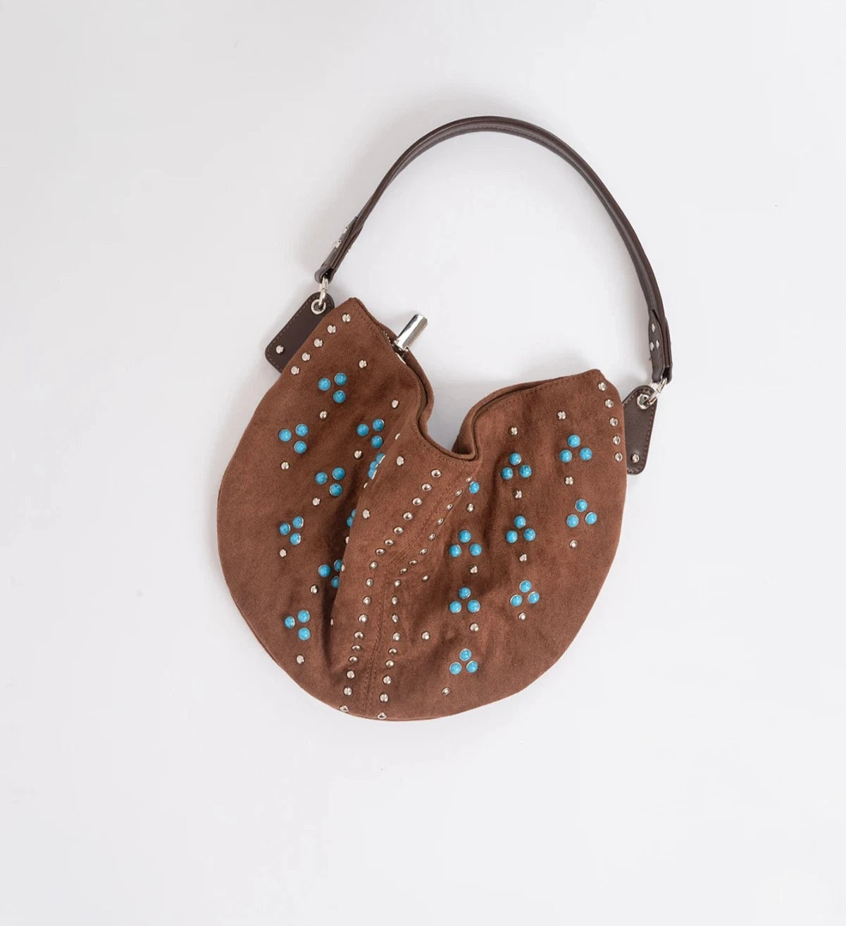 Vintage Gemstone-Inlaid Frosted vegan leather 2025 Shoulder Bag western cowboy