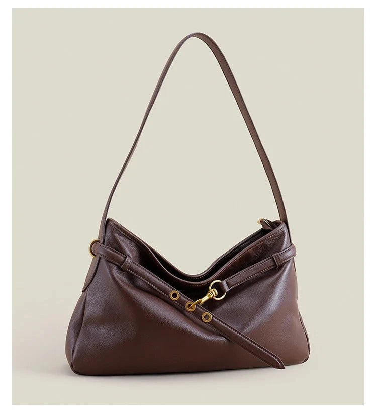 Genuine Cow Leather Tote Bag – Winter Suede Shoulder Bag Large Capacity Handbag
