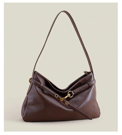Genuine Cow Leather Tote Bag – Winter Suede Shoulder Bag Large Capacity Handbag