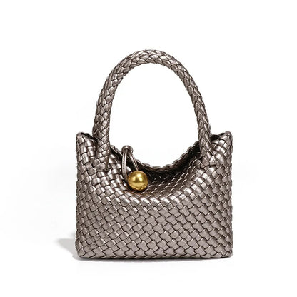 Woven Shoulder Bag – Chic Vegan Leather Crossbody Tote