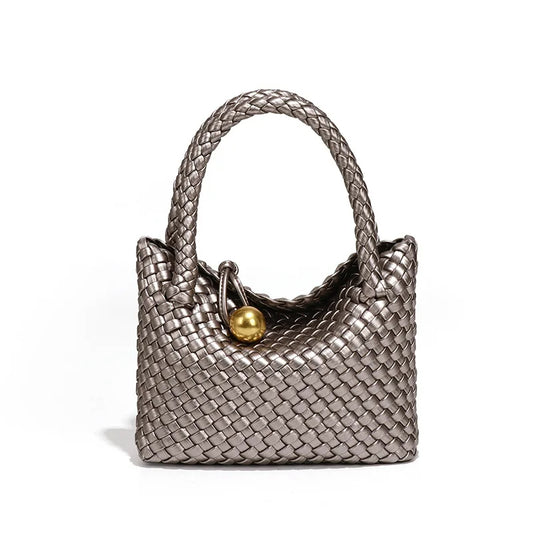 Woven Shoulder Bag – Chic Vegan Leather Crossbody Tote