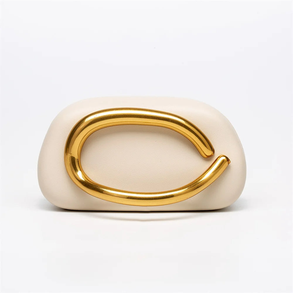 Gold Closure Box Clutch | Elegant Evening & Wedding Purse
