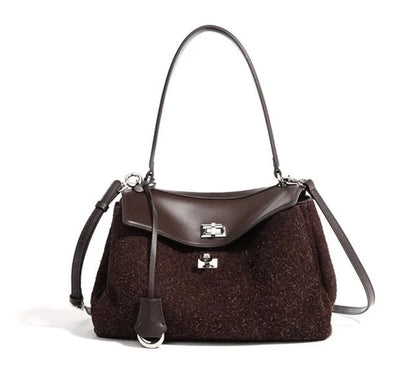 Women’s Frosted Cowhide Shoulder Bag