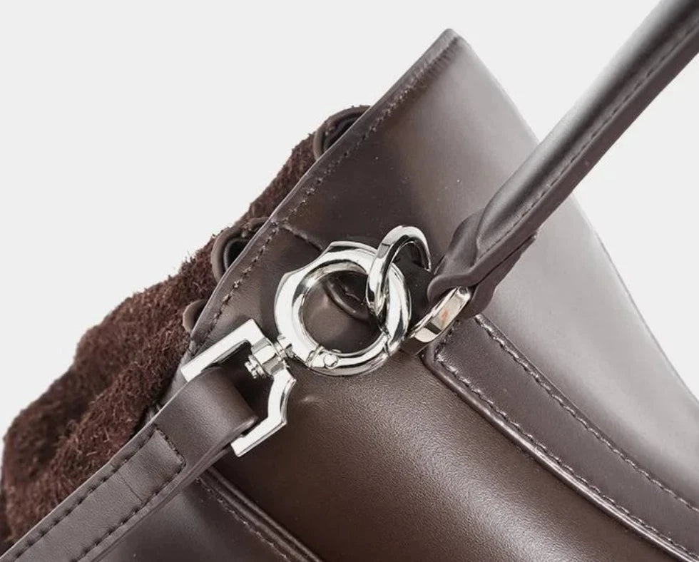 Women’s Frosted Cowhide Shoulder Bag