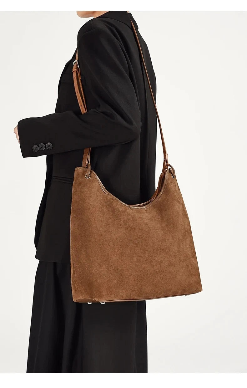Women’s Genuine Suede Leather Shoulder Bag