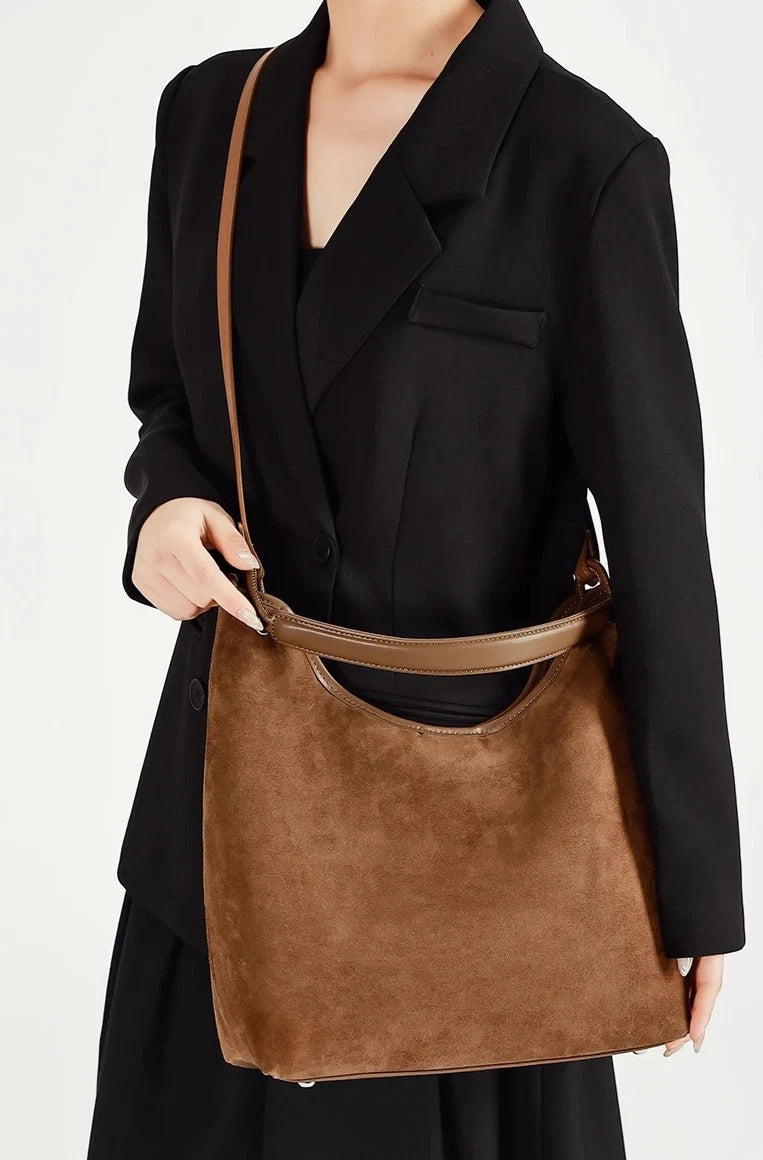 Women’s Genuine Suede Leather Shoulder Bag