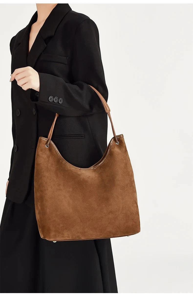 Women’s Genuine Suede Leather Shoulder Bag