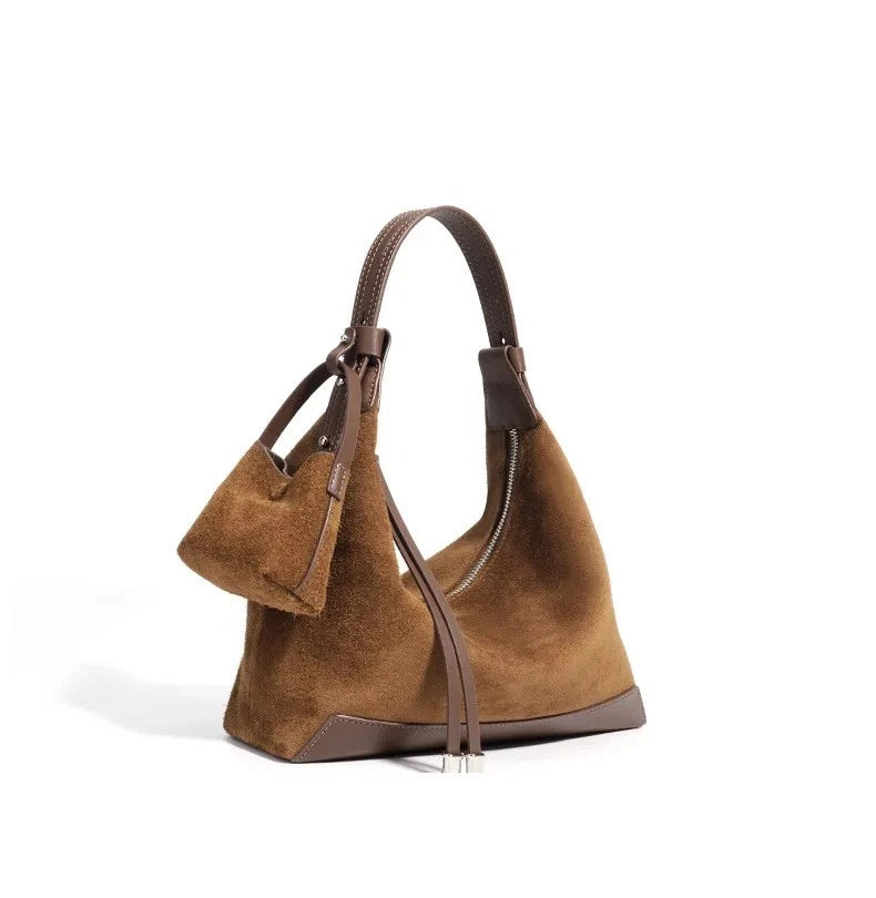 Women’s Genuine Suede Velvet Shoulder Bag