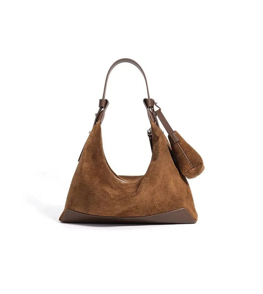 Women’s Genuine Suede Velvet Shoulder Bag
