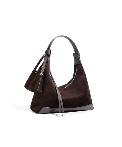 Women’s Genuine Suede Velvet Shoulder Bag