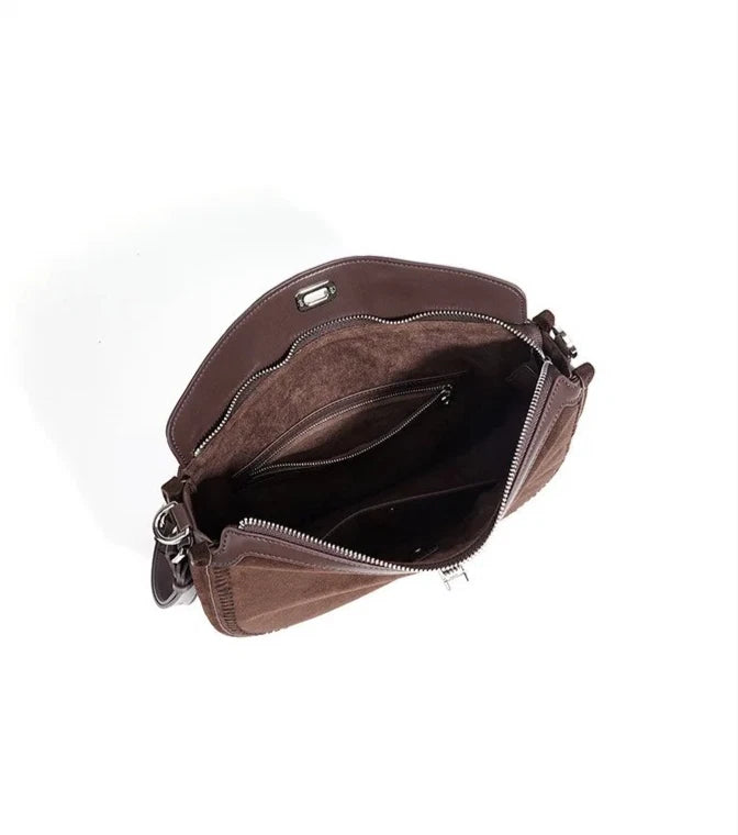 Women's Genuine Suede Leather Shoulder Bag