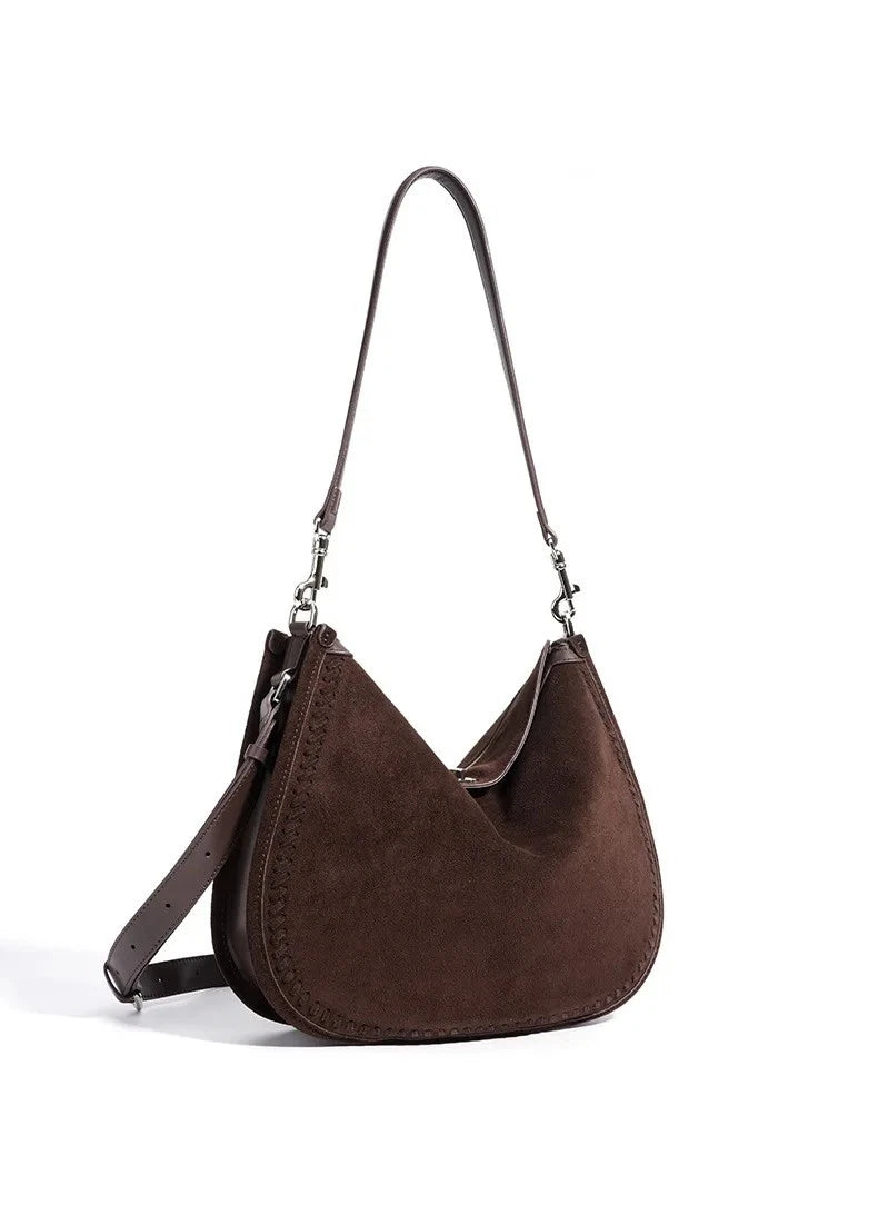 Women's Genuine Suede Leather Shoulder Bag