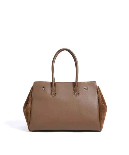 Women's Genuine Suede Leather Tote Handbag Crossbody Bag Office bag