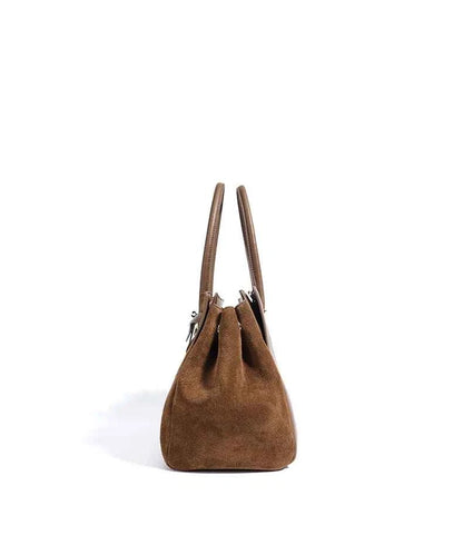 Women's Genuine Suede Leather Tote Handbag Crossbody Bag Office bag