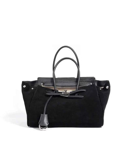 Women's Genuine Suede Leather Tote Handbag Crossbody Bag Office bag